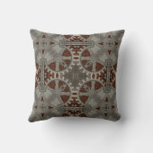 Steampunkのピューターのコグ クッション (裏面)