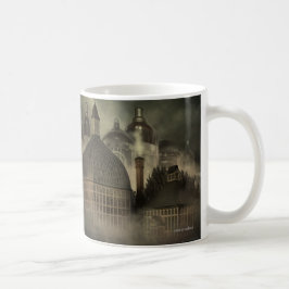 Steampunkのファンタジーの建築-弁の仕事 コーヒーマグカップ