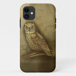 SteampunkのフクロウのiPhoneの場合 iPhone 11 ケース