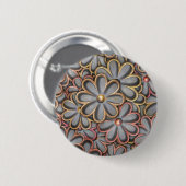 Steampunkのフラワーパワー 缶バッジ (正面&裏面)