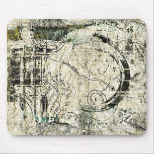 steampunkのペーパーコラージュ マウスパッド