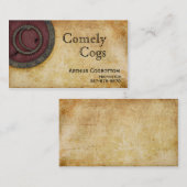 Steampunkのモノグラムの旧式なClaret C 名刺 (正面/裏面)