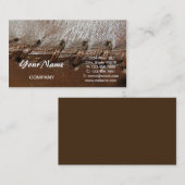 steampunkのルネサンスの原住民によってステッチされる革 名刺 (正面/裏面)