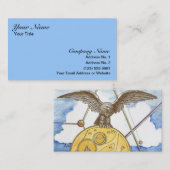 Steampunkのワシおよびギアの名刺 名刺 (正面/裏面)