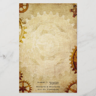 Steampunkのヴィンテージのペーパー文房具 便箋