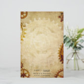 Steampunkのヴィンテージのペーパー文房具 便箋 (スタンド正面)