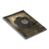 Steampunkのヴィンテージの時計の時計のノート ノートブック (右側)