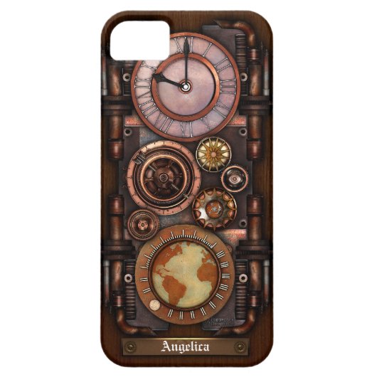 Steampunkのヴィンテージの時計#1B Case-Mate iPhoneケース (裏面)