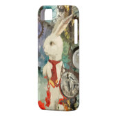 Steampunkの不思議の国の白のウサギ Case-Mate iPhoneケース (裏面左)