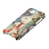 Steampunkの不思議の国の白のウサギ Case-Mate iPhoneケース (下部)