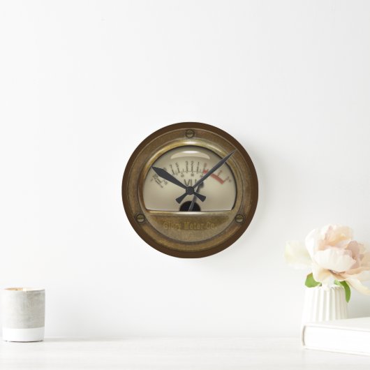 Steampunkの健全なスタジオのヴィンテージVUのメートルの時計 ラウンド壁時計 (ホーム)