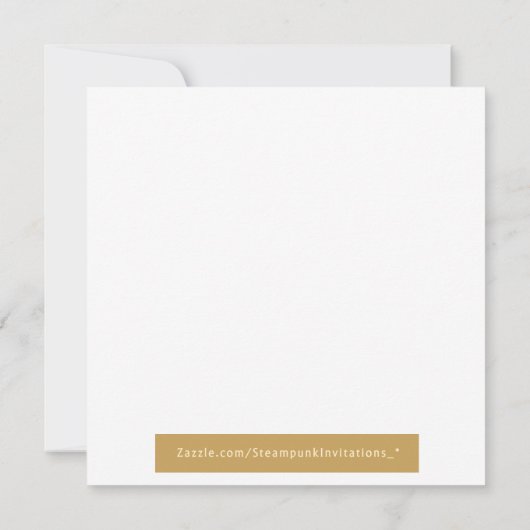 Steampunkの写真の招待状 招待状 (裏面)