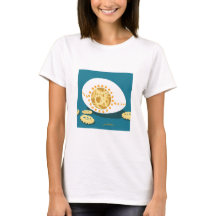 Steampunkの卵のTシャツ