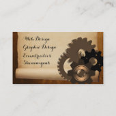 Steampunkの名刺(前部および背部デザイン) 名刺 (裏面)