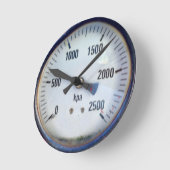 Steampunkの圧力計 ラウンド壁時計 (傾斜)