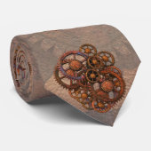 Steampunkの影が付いている錆ついた金属のギア ネクタイ (ロール)