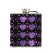 Steampunkの抽象的なハート フラスク (裏面)