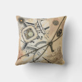 Steampunkの抽象的な時計及び主ベージュ装飾用クッション クッション (裏面)