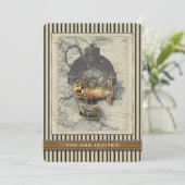 Steampunkの操縦出来る気球のイベントの招待状 招待状 (スタンド正面)