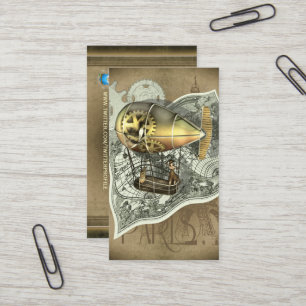 Steampunkの操縦出来る空気旅行のプロフィールカード 名刺
