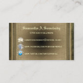 Steampunkの操縦出来る空気旅行のプロフィールカード 名刺 (裏面)