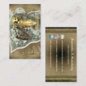 Steampunkの操縦出来る空気旅行のプロフィールカード 名刺 (正面/裏面)