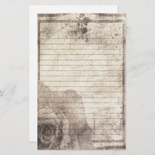 Steampunkの文房具-アンティークは上がりました 便箋 (正面/裏面)