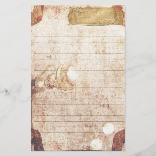 Steampunkの文房具-創造的な名札 便箋 (正面)