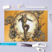 Steampunkの時計の人 薄葉紙 (クラフト)