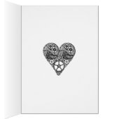 Steampunkの時計の仕事およびギアのハート (内側 (右))