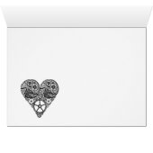 Steampunkの時計の仕事およびギアのハート (内部横(下))