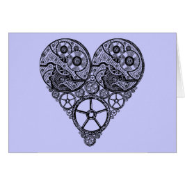 Steampunkの時計の仕事およびギアのハート