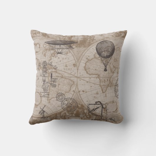 Steampunkの枕 クッション (裏面)