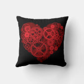 steampunkの機械ハートの装飾用クッション クッション (裏面)