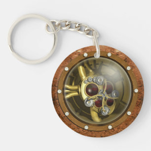 Steampunkの機械ハート キーホルダー