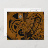 Steampunkの機械類(銅) ポストカード (正面/裏面)