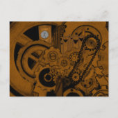 Steampunkの機械類(銅) ポストカード (正面)