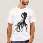 Steampunkの海賊のためのビクトリアンなタコKraken Tシャツ (正面)