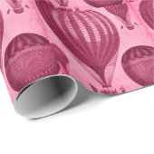 Steampunkの熱気の気球のアンティークのヴィンテージ ラッピングペーパー (ロールコーナー)