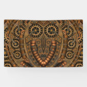 Steampunkの産業ヴィンテージの時計仕掛け 横断幕 (横)