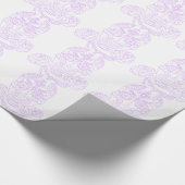 Steampunkの砂糖のスカルすみれ色の輪郭 ラッピングペーパー (角)