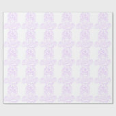 Steampunkの砂糖のスカルすみれ色の輪郭 ラッピングペーパー (フラット)