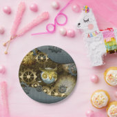 Steampunkの素晴らしい 機械フクロウ ペーパープレート (パーティー)