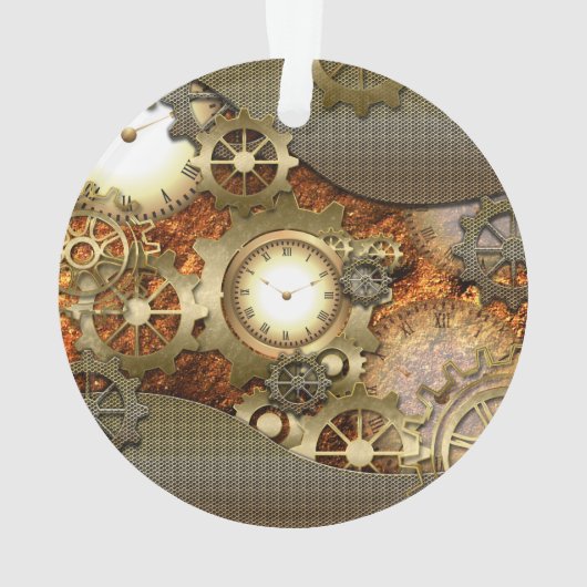 Steampunkの素晴らしいsteampunkのデザイン オーナメント (裏面)