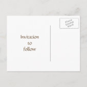 Steampunkの結婚式は、日付の郵便はがきを救います 案内ポストカード (裏面)