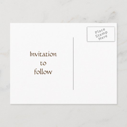 Steampunkの結婚式は、日付の郵便はがきを救います 案内ポストカード (裏面)