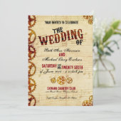 Steampunkの結婚式招待状 招待状 (スタンド正面)