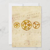 Steampunkの結婚式招待状 招待状 (裏面)