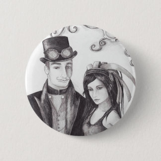 Steampunkの結婚式-ボタン 缶バッジ
