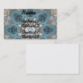 Steampunkの緑青の窓の曼荼羅 名刺 (正面/裏面)